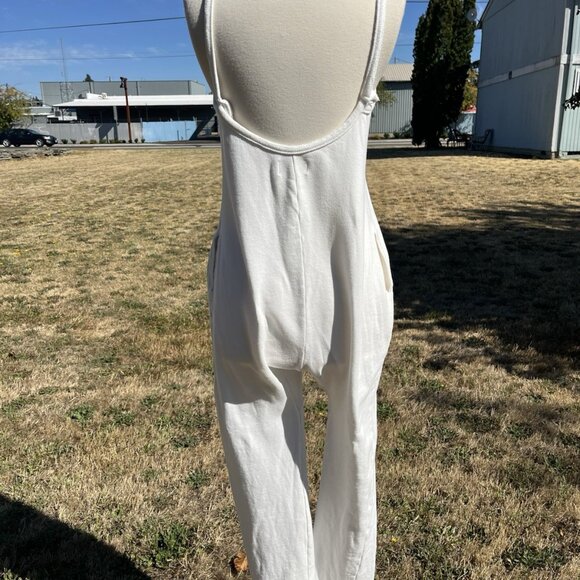 Myrah Penaloza White 100% Cotton Jumpsuit Handmade in Bali Boho Loungewear - Picture 7 of 14